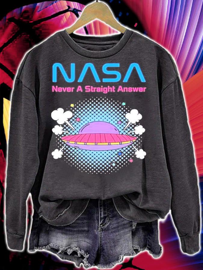 NASA Never A Straight Answer UFO Shirt t-shirt