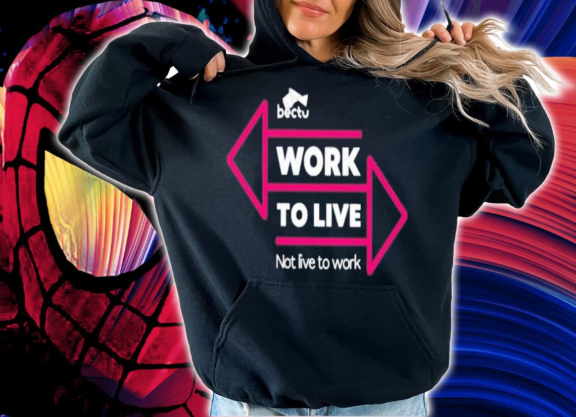 Samuel L Jackson Wearing Work To Live Not Live To Work Shirt t-shirt