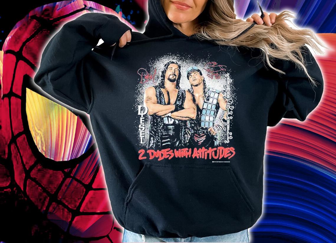 Shawn Michaels and Diesel 2 Dudes With Attitudes Graphic shirt t-shirt