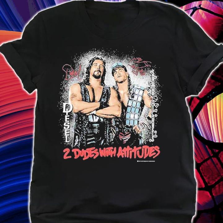 Shawn Michaels and Diesel 2 Dudes With Attitudes Graphic shirt t-shirt