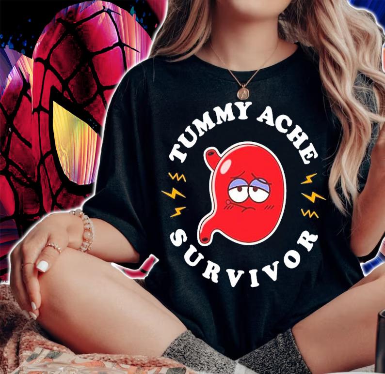 Tummy Ache Survivor Cute Kawaii Stomach shirt t-shirt