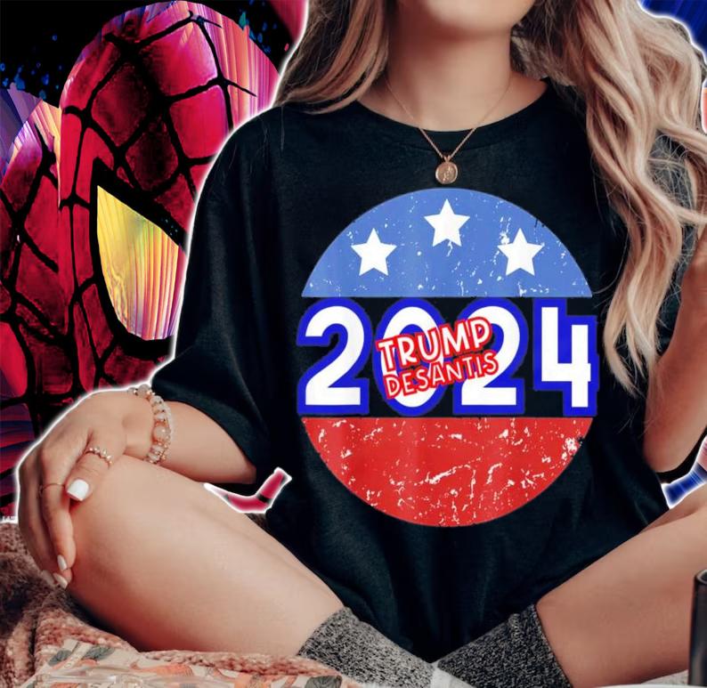 Trump Desantis 2024 Retro Campaign T-Shirt t-shirt woman shirt