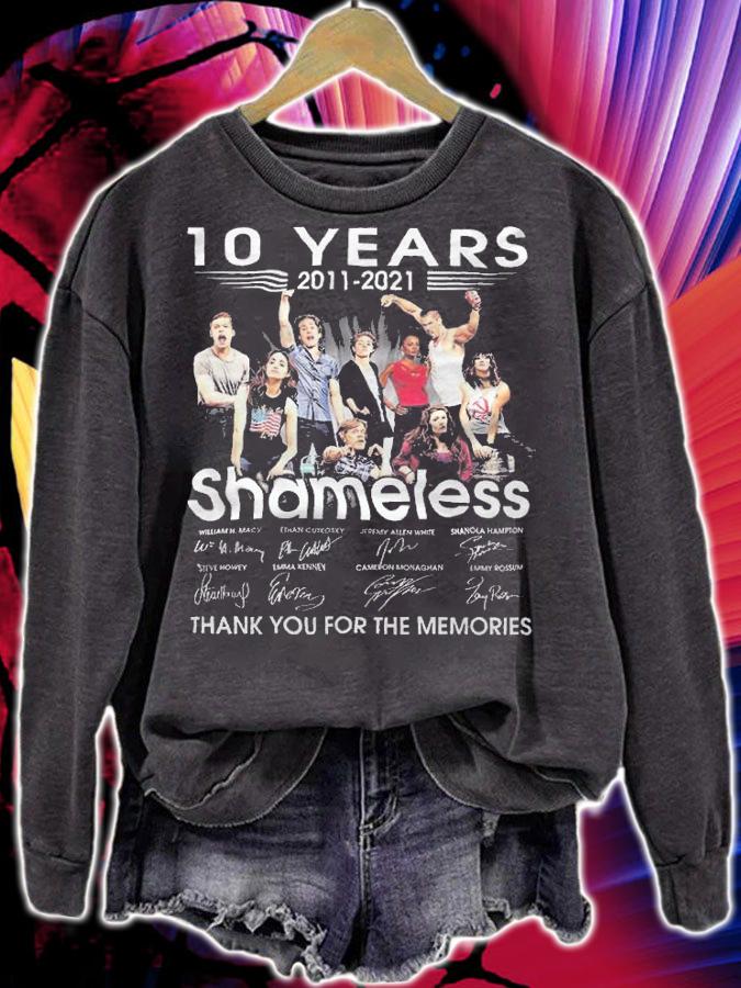10 years 2011-2021 Shameless signature thank you for the memories shirt t-shirt sweatshirt