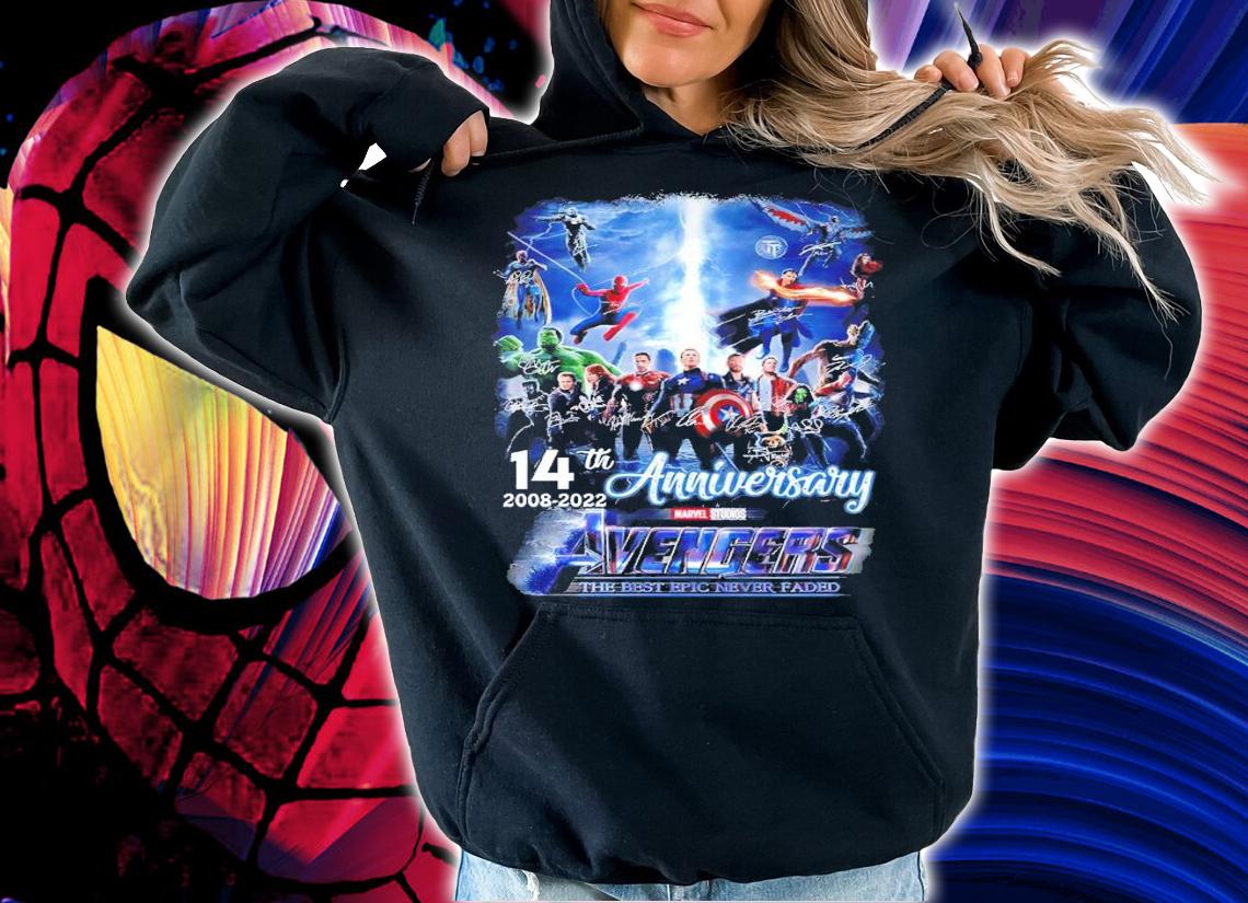14th Anniversary 2008-2022 Marvel Studios Avengers The Best Epic Never Faded Shirt t-shirt
