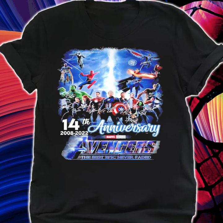 14th Anniversary 2008-2022 Marvel Studios Avengers The Best Epic Never Faded Shirt t-shirt