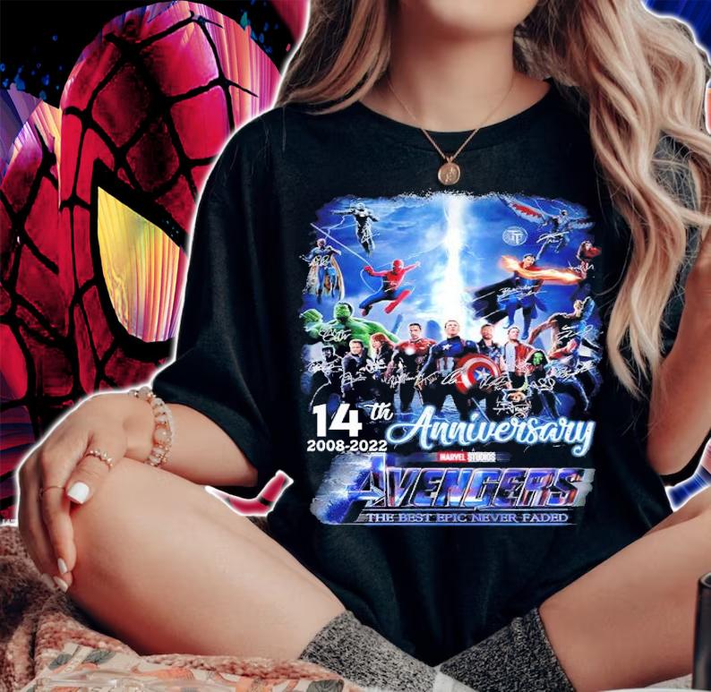 14th Anniversary 2008-2022 Marvel Studios Avengers The Best Epic Never Faded Shirt t-shirt