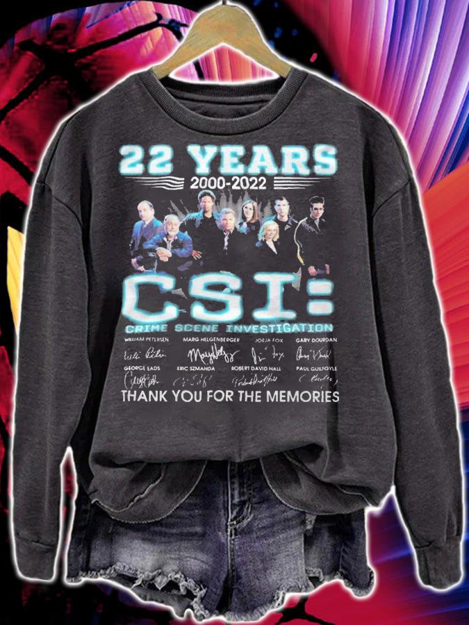22 years 2000-2022 CSI Crime Scene Investigation signatures shirt t-shirt sweatshirt