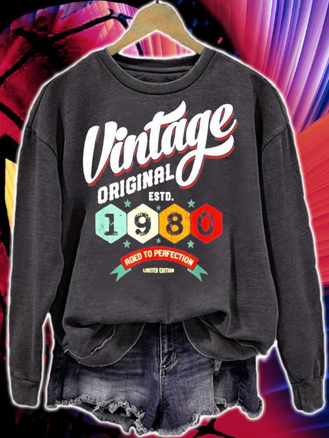 40th Birthday Gift Born in 1980 Vintage Original T-Shirt t-shirt sweatshirt