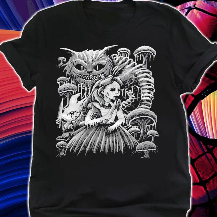 Alice In Wonderland Cheshire Cat Murderland Malice Rabbit Halloween Pullover T-shirt t-shirt