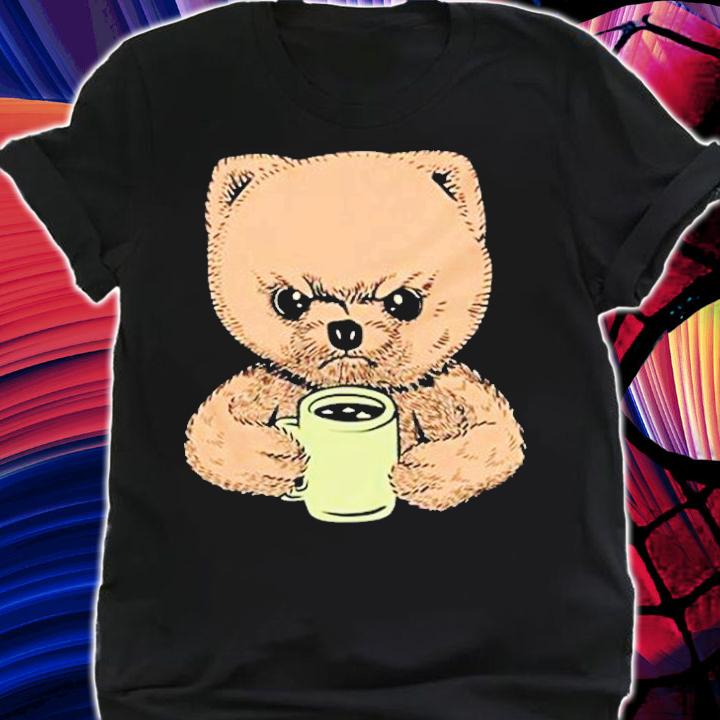 Angry Pomeranian Drinking Coffee Unisex T-Shirt t-shirt shirt