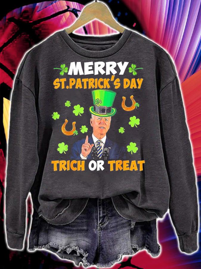 Anti Joe Biden St Patricks Day Shirt Funny Happy 4th Of July T-Shirt t-shirt sweatshirt