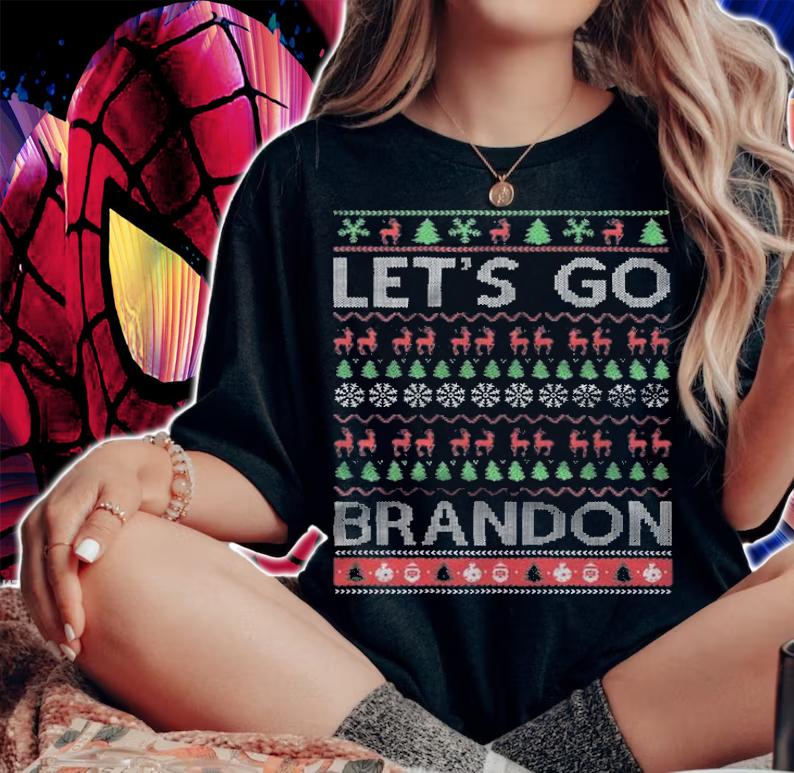 Anti President let's Go Brandon Ugly Christmas Anti Biden Anti President T-Shirt t-shirt