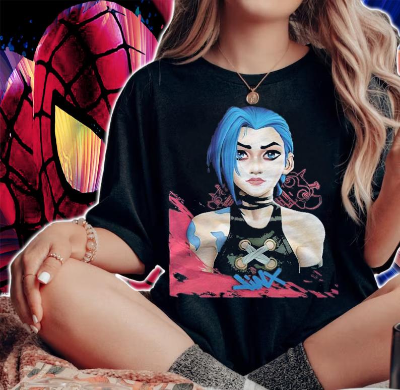 Arcane Jinx League of Legends 2021 T-shirt t-shirt woman shirt