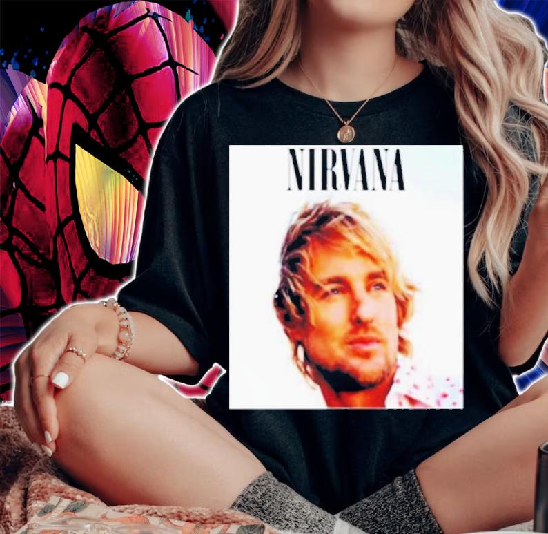 Babs Grey Owen Wilson Nirvana Shirt t-shirt