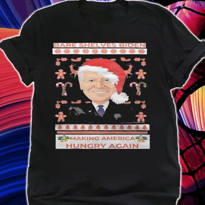Bare Shelves Biden Merry Christmas 2021 T-Shirt t-shirt