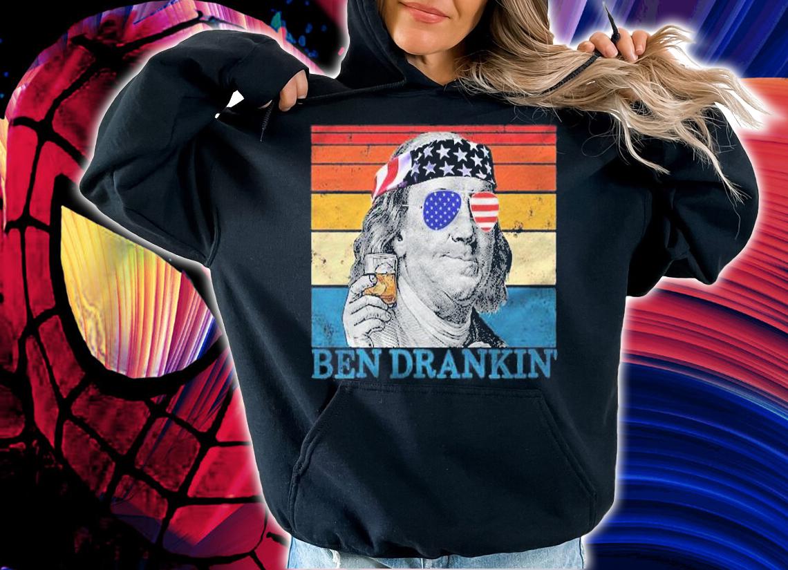 Ben Drankin Patriotic Drinking American Retro Ben Franklin 4Th Of July Shirt t-shirt hoodie