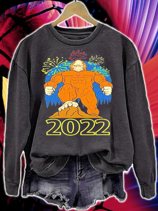 Bigfoot New Years Eve 2022 Party Pajamas Nye Boys Girls Kids T-Shirt t-shirt