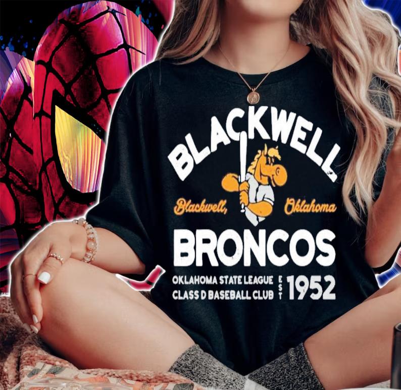 Blackwell Broncos Oklahoma State League Class D Baseball Club Est 1952 Shirt t-shirt