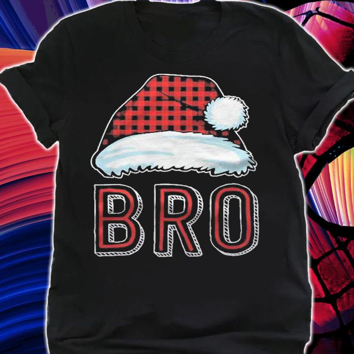 Bro Plaid Santa Plaid Red Family Matching Christmas Pajamas Shirt t-shirt shirt