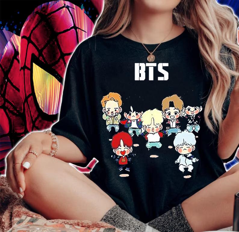BTS Bangtan Cute Chibi T-Shirt t-shirt woman shirt