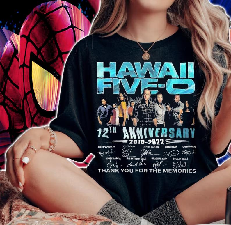 Hawaii Five-0 12th anniversary 2010-2022 signatures shirt t-shirt