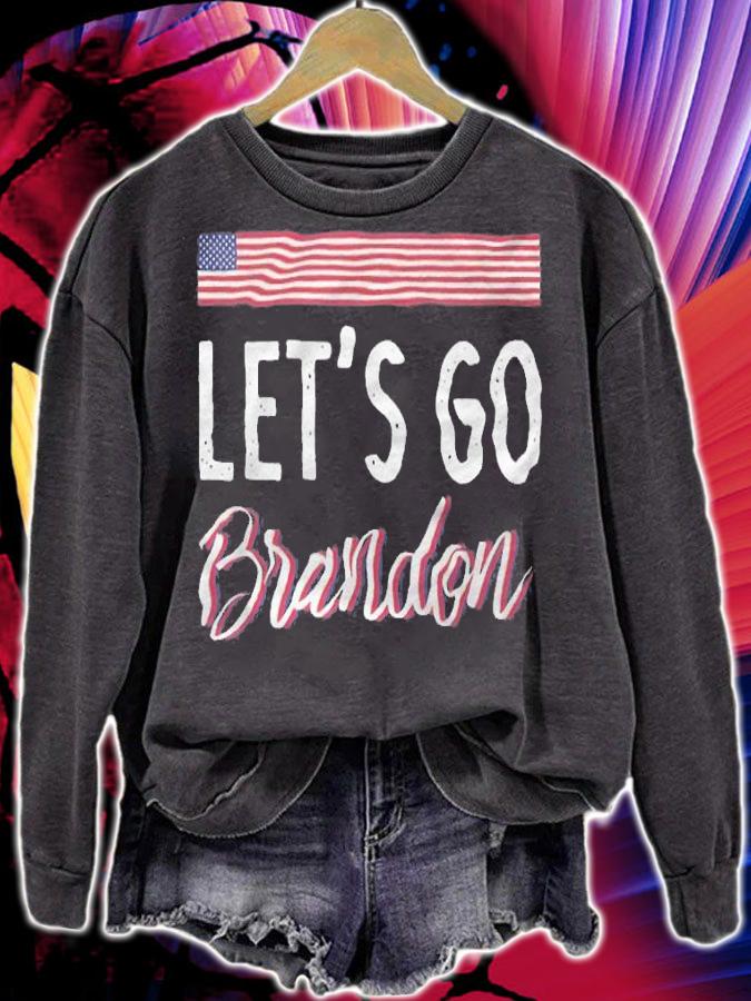 Let's Go Brandon USA Flag Trending Design T-Shirt t-shirt