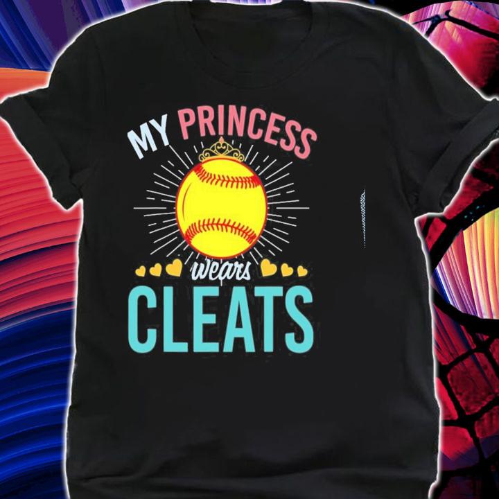 Softball Cleats Softball Player Girls Princess Softball T-shirt t-shirt