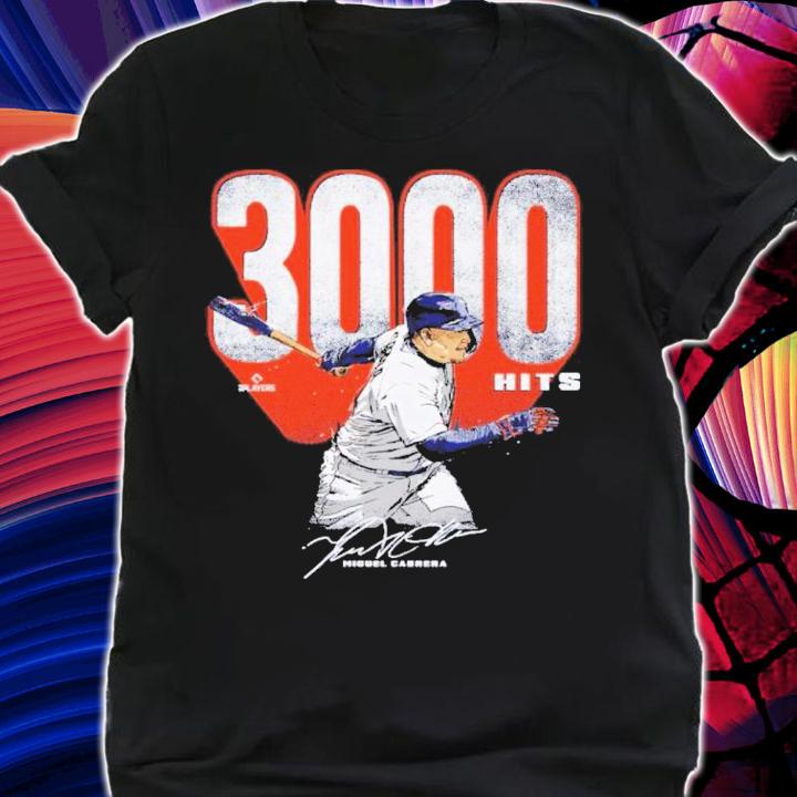 Miguel Cabrera Detroit 3000 Hits Baseball Sigantures Shirt t-shirt shirt