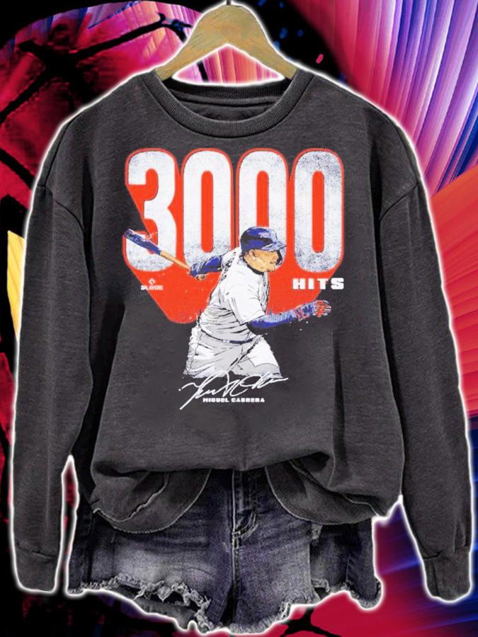 Miguel Cabrera Detroit 3000 Hits Baseball Sigantures Shirt t-shirt sweatshirt