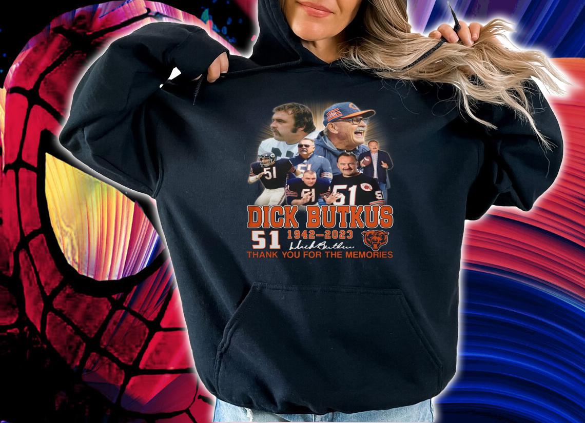 RIP Dick Butkus 1942-2023 signature thank you for the memories t-shirt