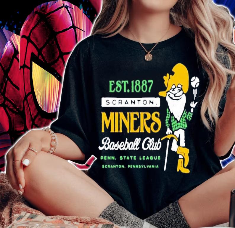 Scranton Miners Baseball Club Penn State League Est 1887 Shirt t-shirt woman shirt
