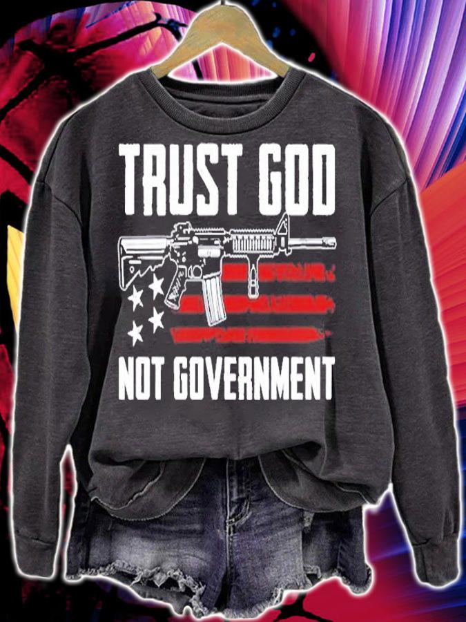 Trust God Not Government Christian Pro Gun Rights Ar15 Pullover T-Shirt t-shirt