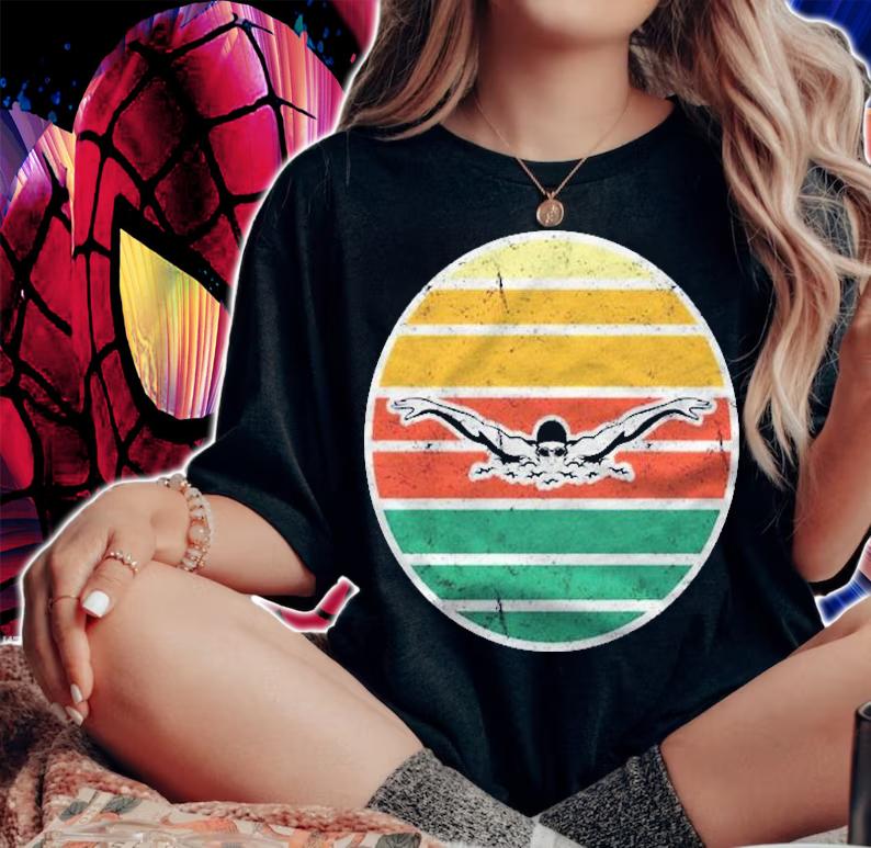 Vintage Butterfly Swim Swimmer Gift Shirt t-shirt