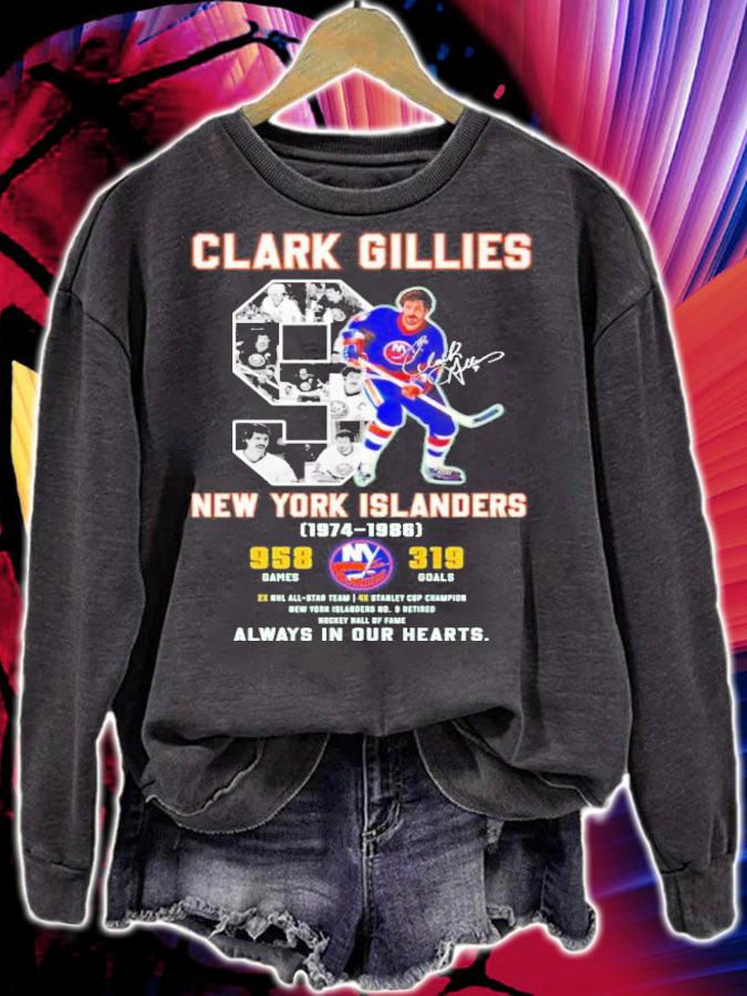 Clark Gillies New York Islanders 1974-1986 Signatures Always In Our Hearts Shirt t-shirt