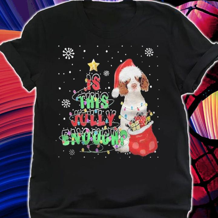 Is this Jolly enough Spaniel dog Christmas T-shirt t-shirt