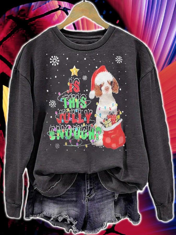 Is this Jolly enough Spaniel dog Christmas T-shirt t-shirt