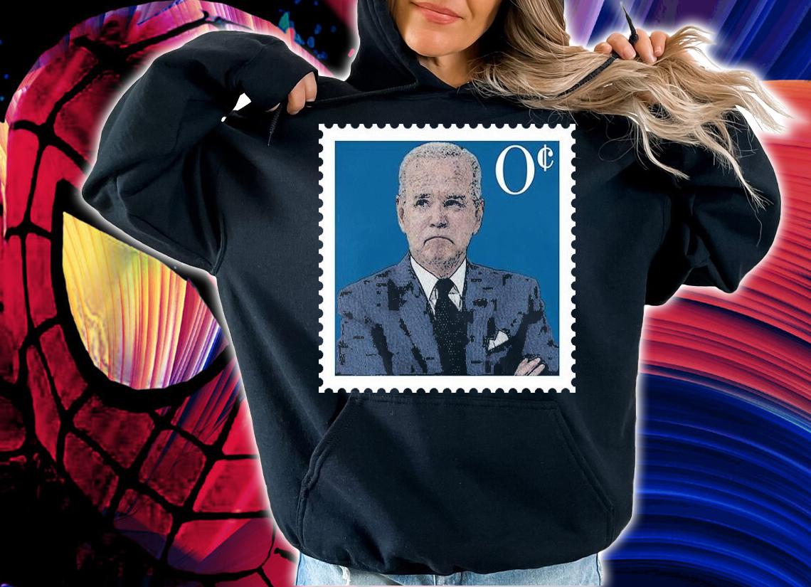 Joe Biden Zero Cents Stamp 0 Funny Worthless President T-Shirt t-shirt