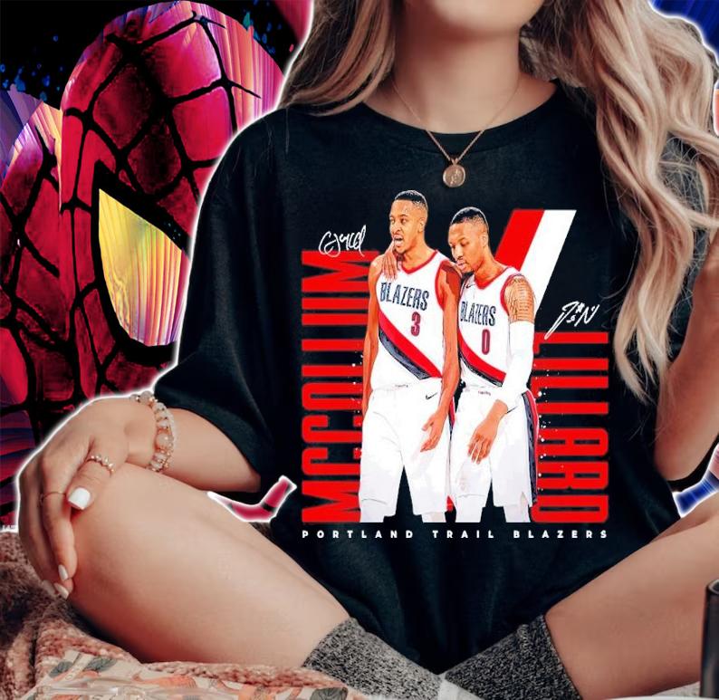 Lillard Mccollum Portland Trail Blazers Basketball Shirt t-shirt woman shirt