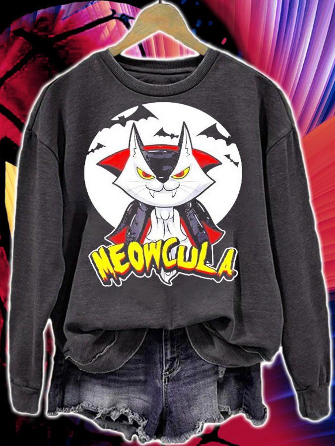 Meowcula Cat Vampire Feline Halloween Costume T-Shirt t-shirt sweatshirt