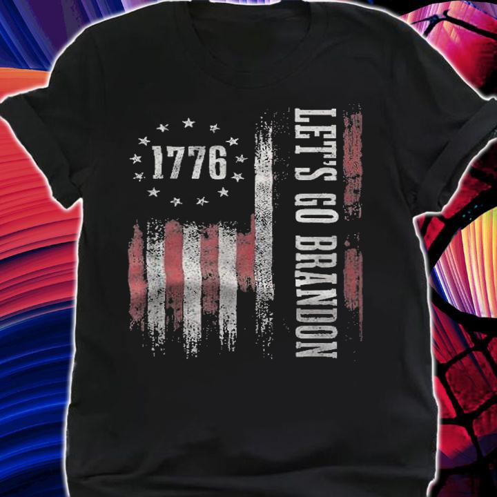 New Design 1776 Let's Go Brandon USA Flag Vintage T-Shirt t-shirt shirt