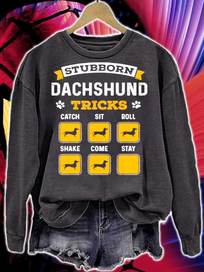 Stubborn Dachshund Tricks Funny Dachshund T-Shirt t-shirt