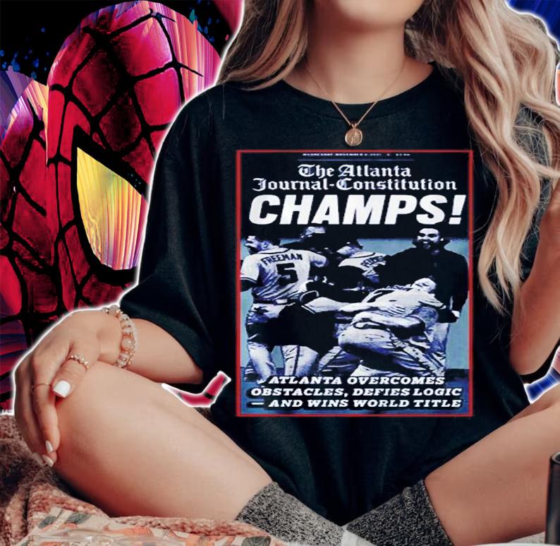 The Atlanta Journal Constitution World Champs Cover Shirt t-shirt woman shirt