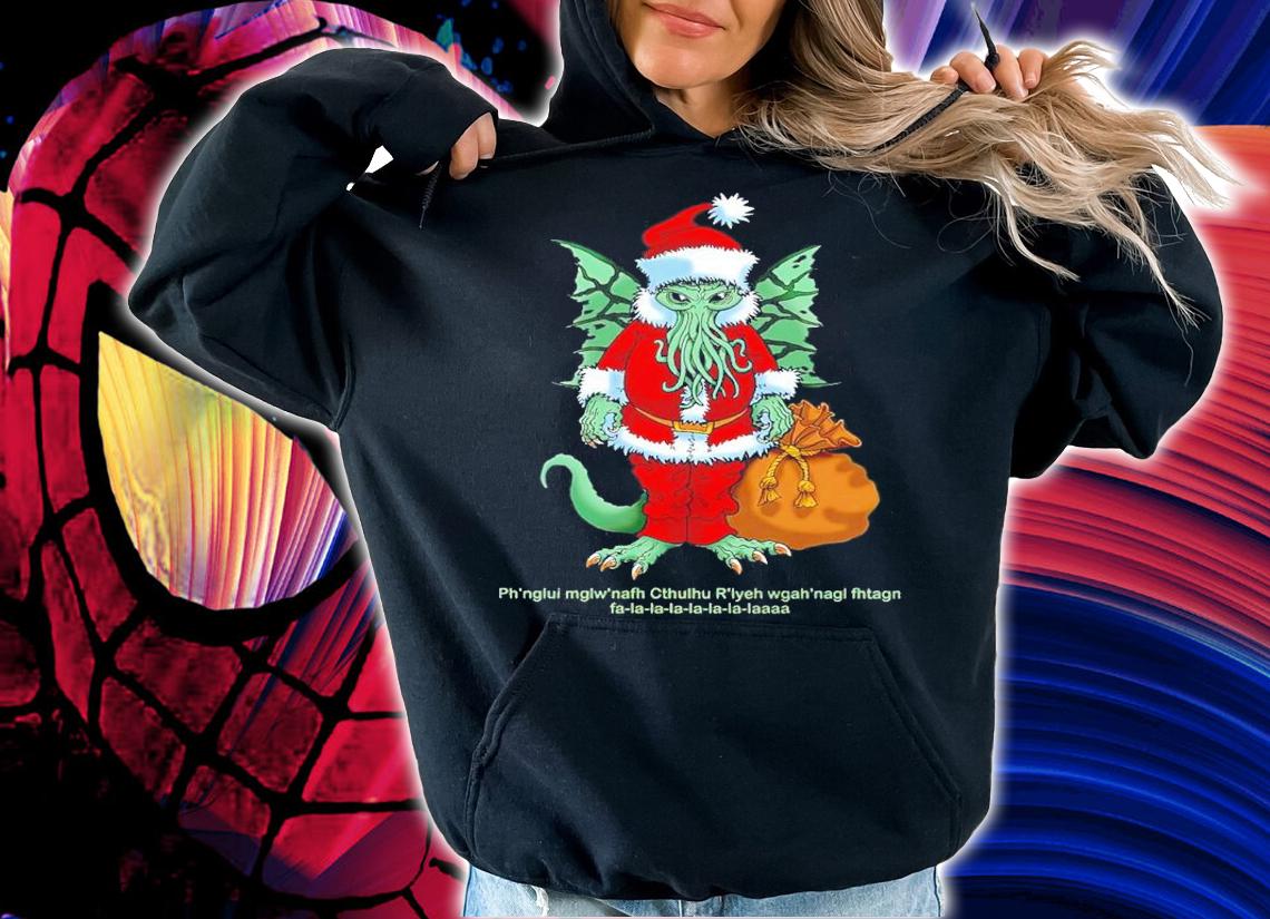 Cthulhu Santa Christmas Ph Nglui Mglw Nafh Cthulhu R'lyeh Wgah'nagl Fhtagn Shirt t-shirt hoodie