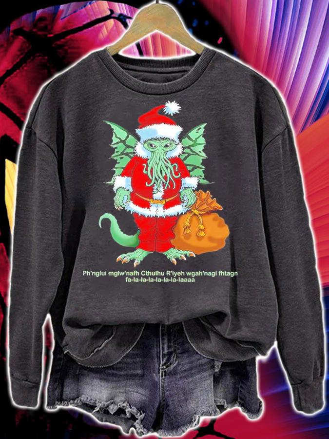 Cthulhu Santa Christmas Ph Nglui Mglw Nafh Cthulhu R'lyeh Wgah'nagl Fhtagn Shirt t-shirt sweatshirt