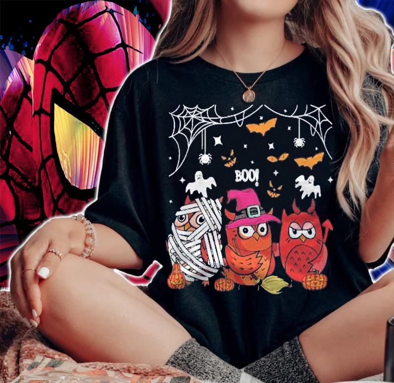 Halloween Owl Halloween Costume Gift Shirt t-shirt woman shirt