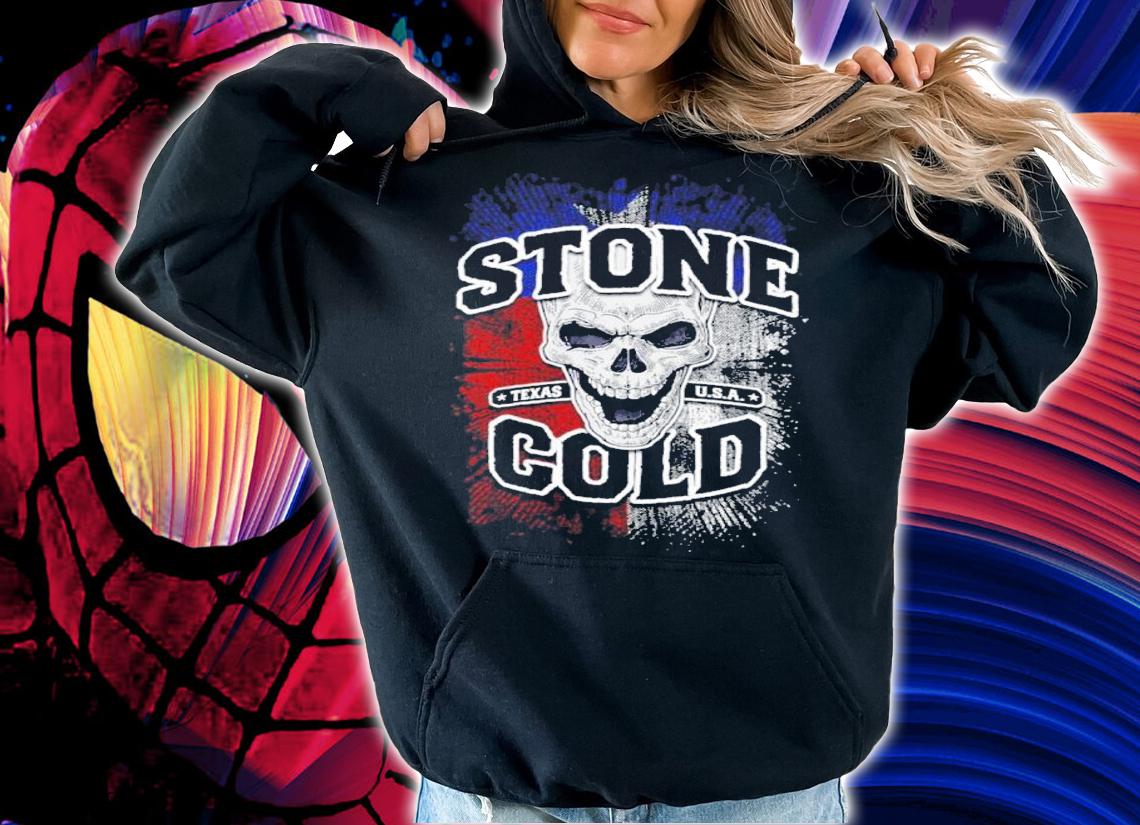 Stone Cold Steve Austin Texas Flag Skull Shirt t-shirt hoodie