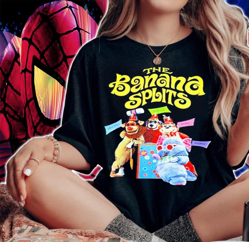 The Banana Splits Retro Cast Drooper Fleegle Bingo Snorky Shirt t-shirt