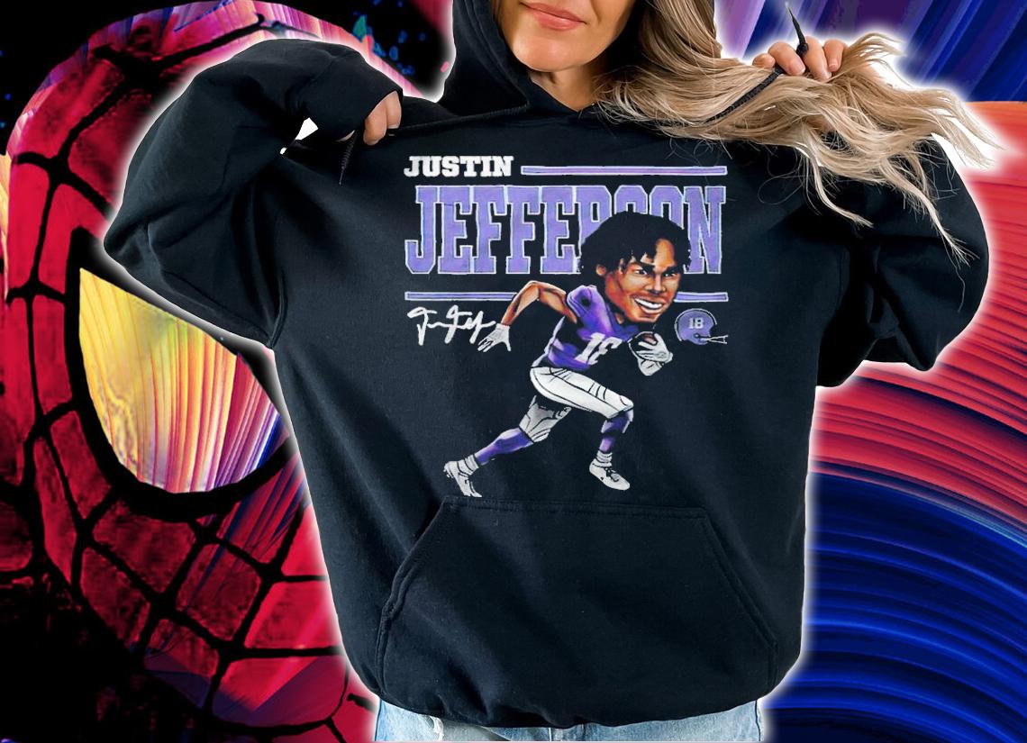 Justin Jefferson cartoon signature T-shirt t-shirt hoodie