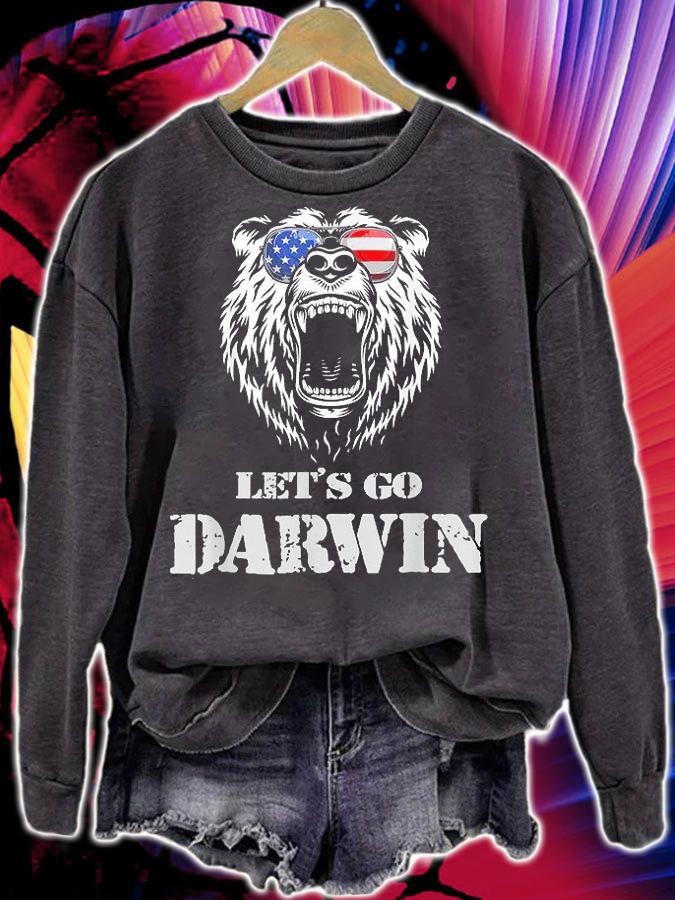 Let's Go Darwin Shirt Funny Sarcastic Men Lets Go Darwin Sunglasses T-Shirt t-shirt sweatshirt