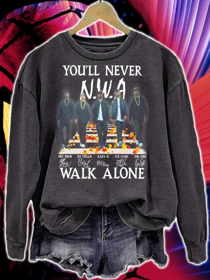 N.W.A You'll Never Walk Alone Rappers Signatures Abbey Road t-shirt